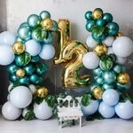 Шар (40''/102 см) Цифра, 1, Золото, 1 шт. в уп.