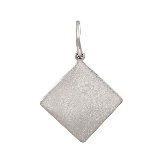 Кулон Ромб иллюминатов - подвеска из серебра со знаком масонов, вид сзади