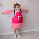 Фартук завязки 49х39 Зайка (фуксия)