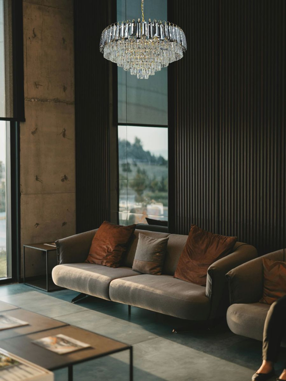 Люстра подвесная Lanbos, 18 ламп Е14, до 720 Вт, до 45 кв м, золото