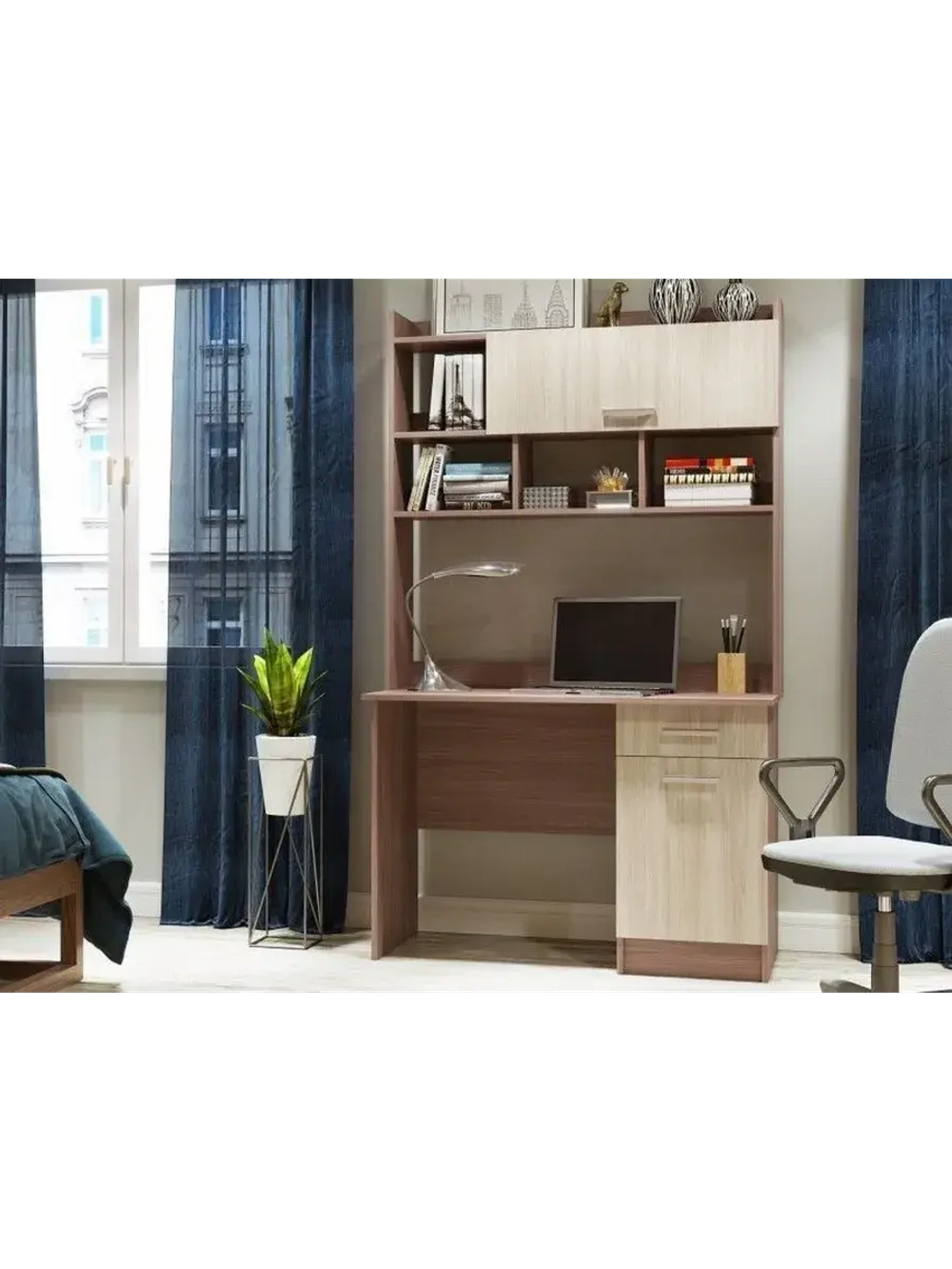 Стол компьютерный с ящиками 111,8х57х188,2 см