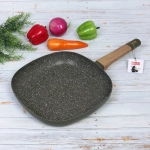 Сковорода квадратная «BAROLY» OLIVA 28*28см индукционная, бакелитовая ручка