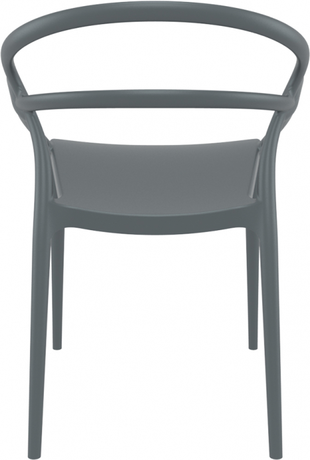 Кресло пластиковое Siesta Contract Mila, темно-серый