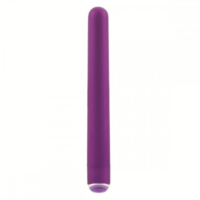 Фиолетовый гладкий вибромассажер Body & Soul Desire - 16 см.