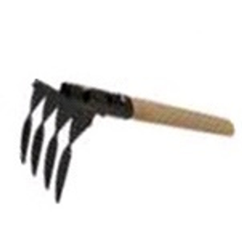 Грабли  4зуб витые дер.ручка (порошковая окраска) МАЛ.