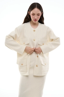 Белая юбка-карандаш миди