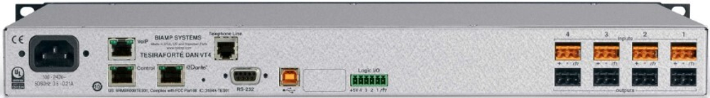 Аудиопроцессор  BIAMP TesiraFORTE DAN VT4
