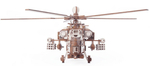 Конструктор 3D деревянный Lemmo Вертолет Ночной охотник