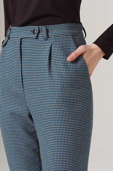 31101 Брюки женские (бирюзово-коричневый)