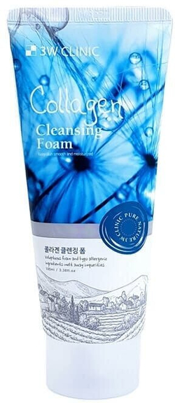 3W Clinic пенка для умывания Collagen Cleansing Foam, 100 мл