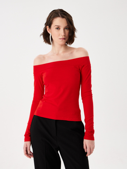 Лонгслив с открытыми плечами