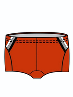 Плавки с цветными вставками по бокам (Размер: L) (Цвет: красный)