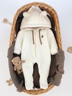 Комбинезон утепленный "Ягодка" с лапкой (62-74),с манжетом (80-86)