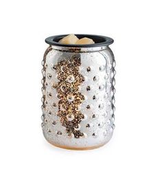 Аромасветильник настольный Серебряный Меркурий стекло, Candle Warmers