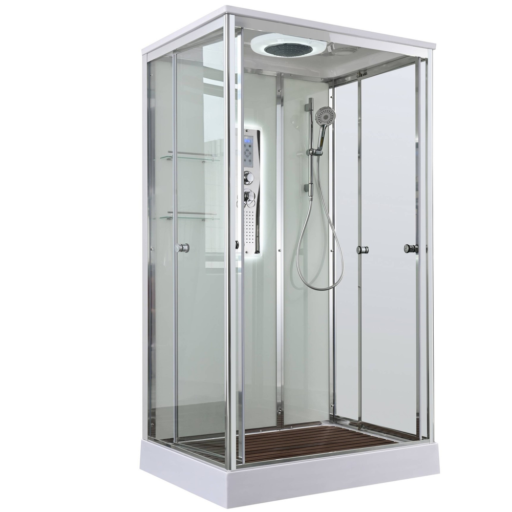 Душевая кабина AvaCan (АваКан) V2810LED с низким поддоном, с ГМ, с электрикой и LED освещением, 100х80х220