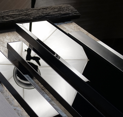 Арт. 125х35 Glass Facet Premium Black, L-700 мм