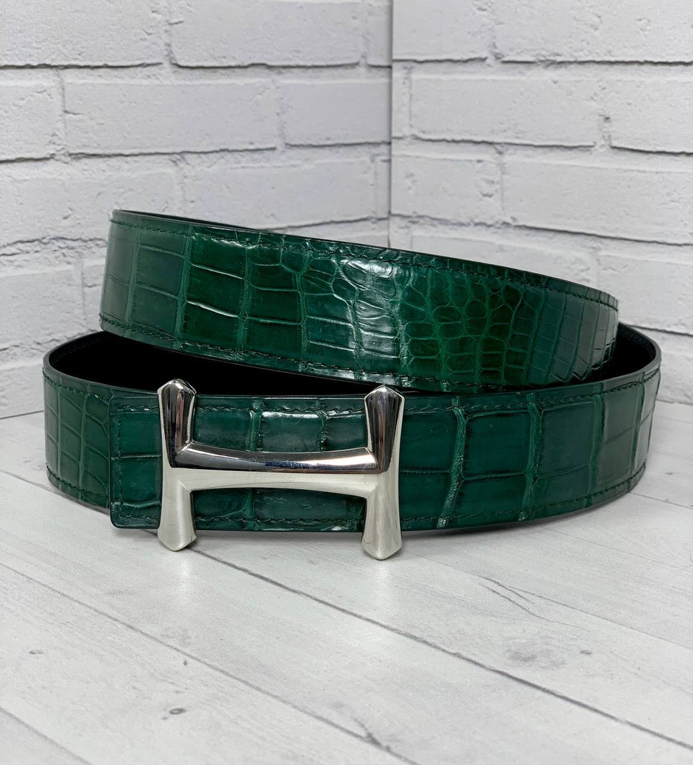 Ремень Hermes из кожи крокодила