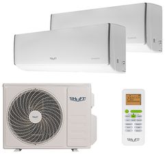 Мультисплит система на 2 комнаты Shuft SFMS/I-09 HB FMI/N8/In/white_WF x 2 / SFMO/I-18 FMI-2/N8/Out