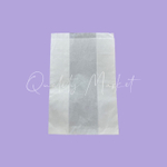 Бумажный пакет с окном 100 мм с плоским дном 200*60*340 мм 40 г/м2 белый, 100шт