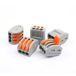 Клемма Vacco PCT-213, 3 контакта, тип WAGO (Ваго), 100 штук в упаковке