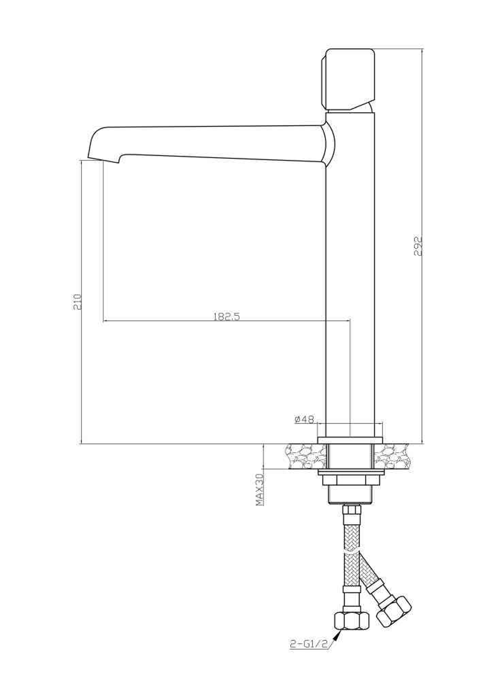 Смеситель для накладных раковин BelBagno UNO-LMC-ORO-W0