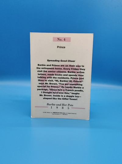 Аксессуар винтажная карточка Барби 90х 03988