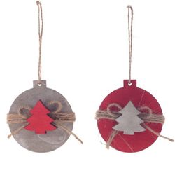 GAEM Украшение новогоднее "Шар с елкой", L8 W2 H8,5 см, 2в.