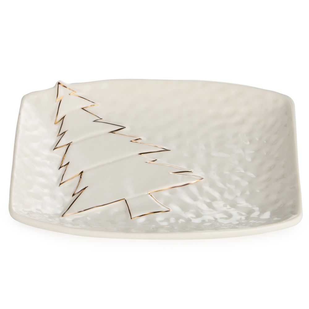 БЛЮДО СЕРВИРОВОЧНОЕ "НОВОГОДНЕЕ" 19,1*15,6*2,8 СМ