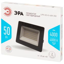 Прожектор светодиодный уличный ЭРА LPR-023-0-40K-050 50Вт 4000K IP65 гарантия 2 года