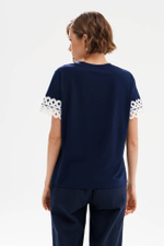 23597 Футболка женская (темно-синий)