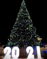 Светодинамическая елка ствольная - встроенная гирлянда: Холодный свет - "Таежная" от 11 до 21 м