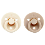 itzy ritzy, Itzy Soother ™, пустышки с сосками из натурального каучука, для детей от 6 до 18 месяцев, кокос и тосты, 2 пустышки
