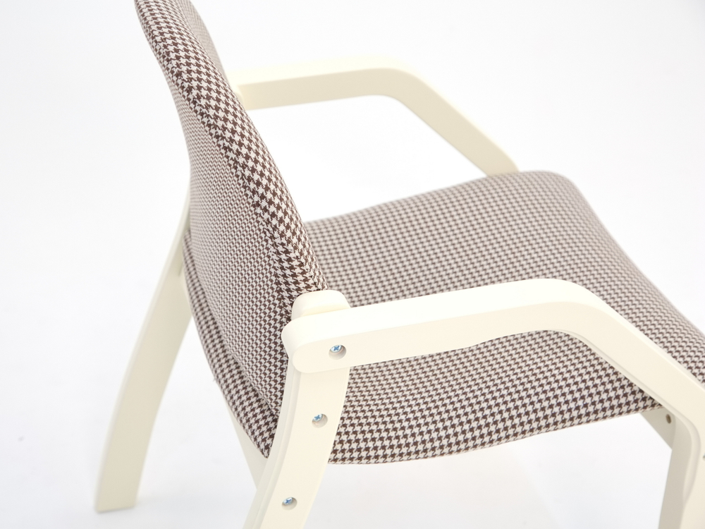 Стул-кресло Zip-mebel Джуно 2.0 слоновая кость/гусиная лапка