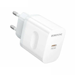 Сетевая зарядка с поддержкой быстрой зарядки PD+QC3.0 3А 20Вт USB-C BOROFONE BA99A
