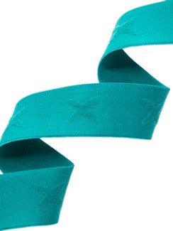 Резинка широкая, 35 мм, звезды, ментол