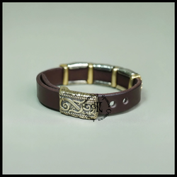 Браслет кожаный "Русь" для женщин , для мужчин