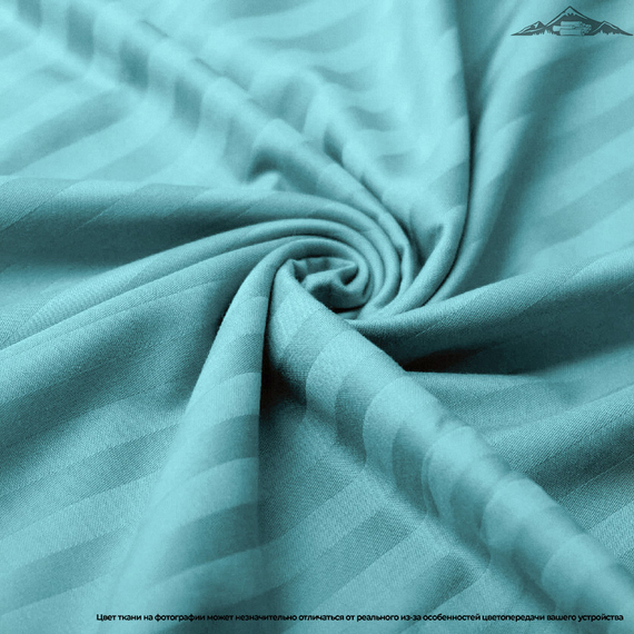 Сатин-страйп &quot;Лагуна&quot; AirJet+mers | полоса 1х1 | ш.240 см | 150 г/м² | хлопок-100%