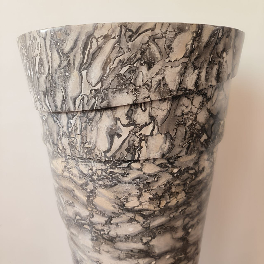 Раковина напольная из мрамора Pedestal Doreng Spiral MN-03221 (45*45*90 см)