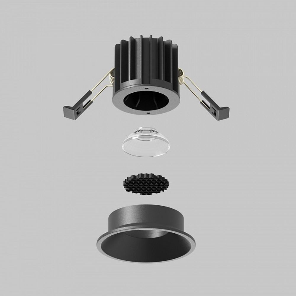 Встраиваемый светильник Maytoni Round DL058-7W4K-B