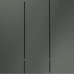 Выключатель встраиваемый VOLTUM S70 трехклавишный 10А, (титан)