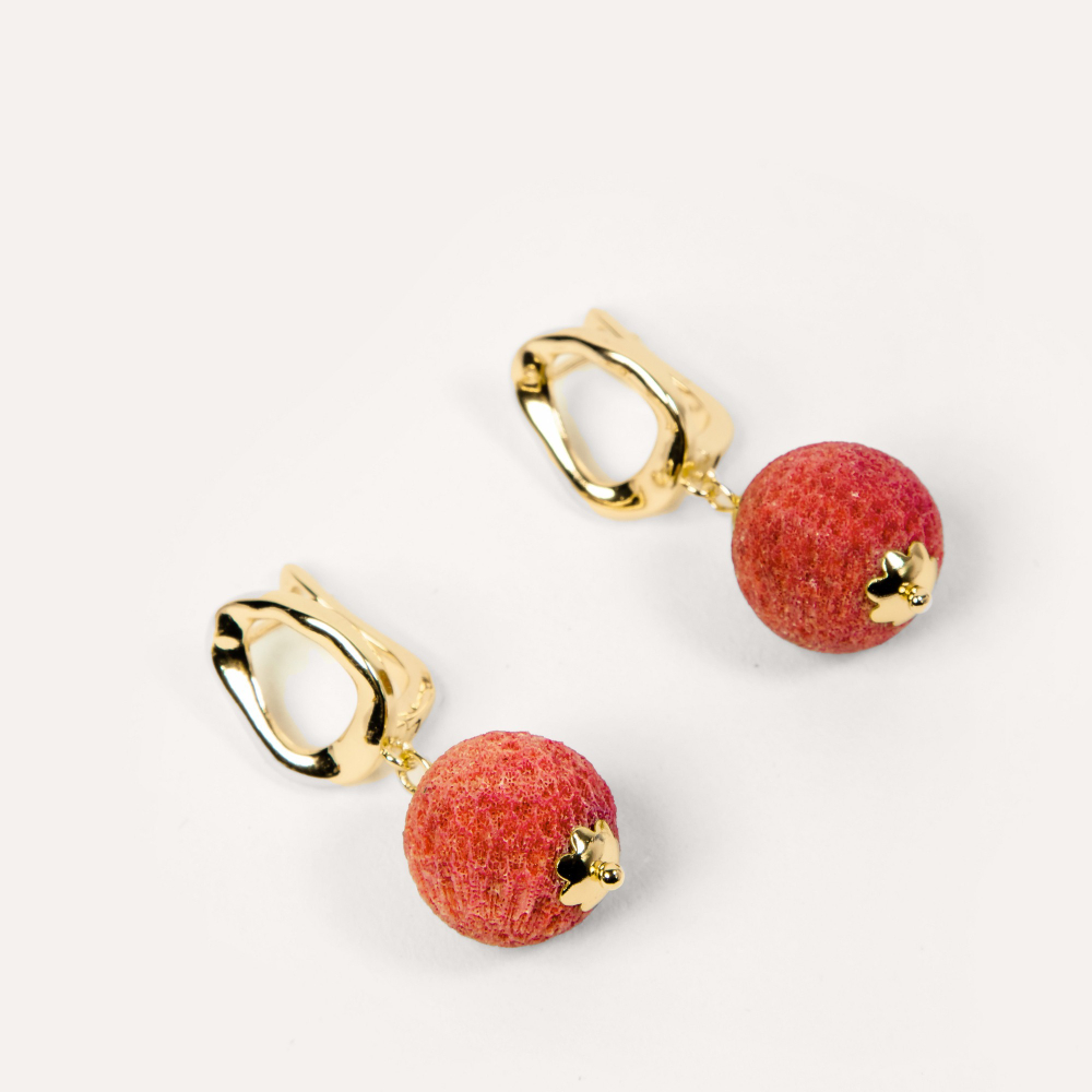 Серьги Shard RED
