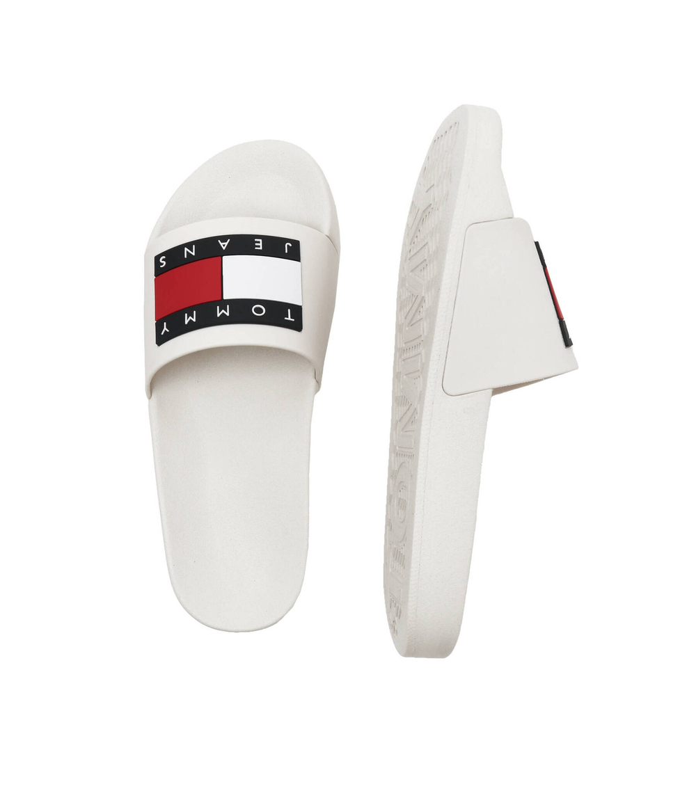 Шлепанцы TOMMY JEANS FLAG POOL SLD ESS Tommy Jeans - белый(EN0EN02115)