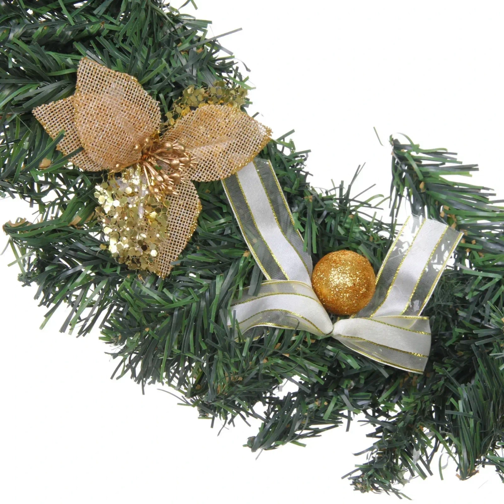 Венок хвойный «Зимние подарки» d-50 см, золото