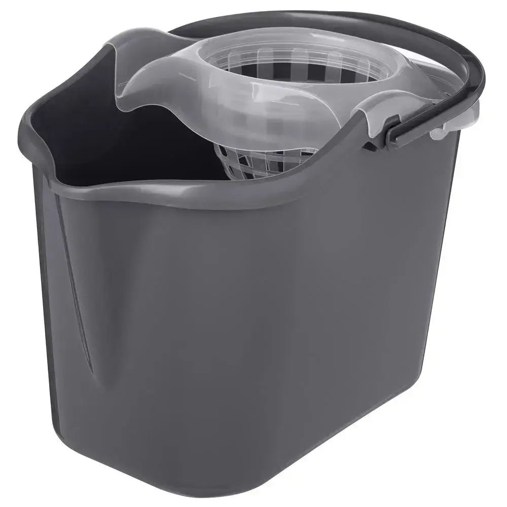 Ведро Grenada прямоугольное, 13л с отжимом МОП (бесцветный)