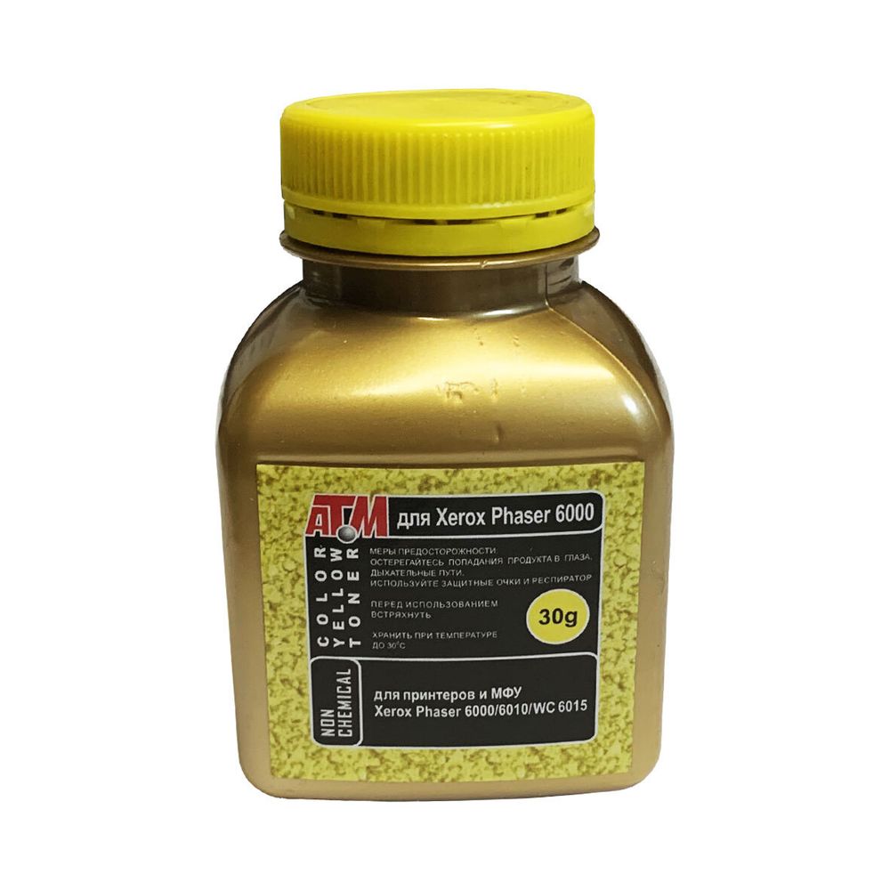 Тонер для XEROX Phaser 6000/6010/WC 6015 (30гр, желтый, NonChem) Gold ATM