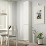 Книжный шкаф с дверцей - BILLY/OXBERG IKEA/ БИЛЛИ/ОКСБЕРГ ИКЕА, 30х40х237 см, белый