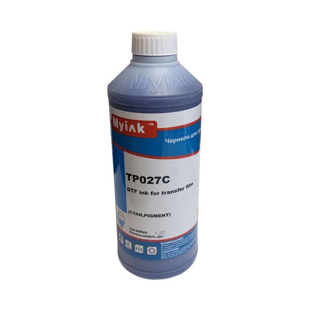 Чернила MyInk TP027C текстильные DTF для EPSON (1л) cyan