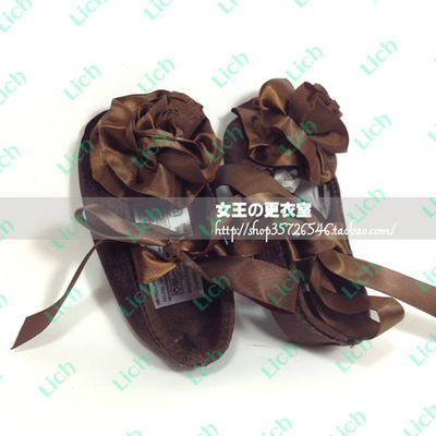 Балетки детские на завязках с декоративным цветком