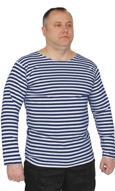 Тельняшка х/б Лето кулирка синяя полоса