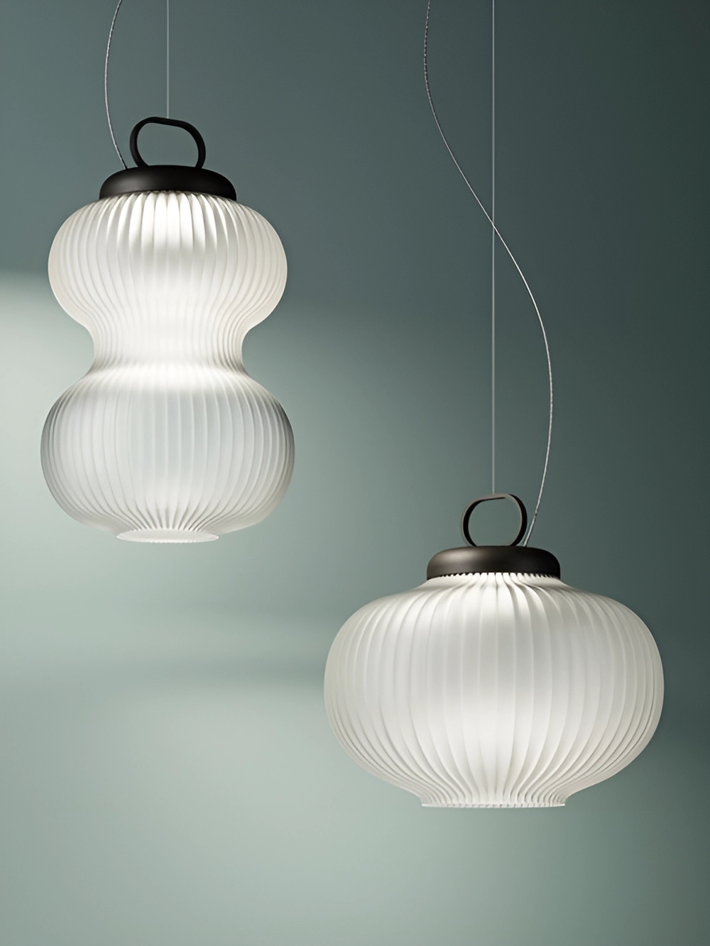 Pendant design lamp Kanji by Fontana Arte